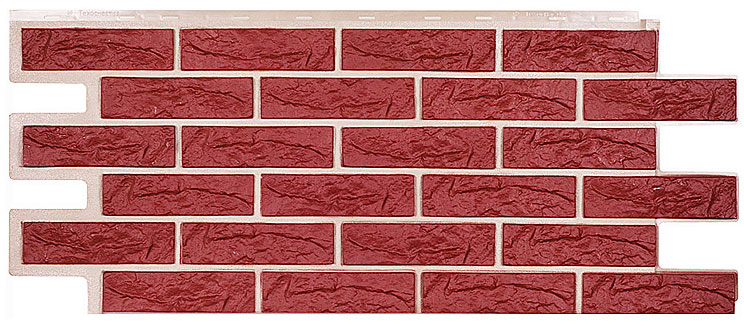 Фасадные панели Т-Сайдинг Кирпич  Лондон Брик Красный